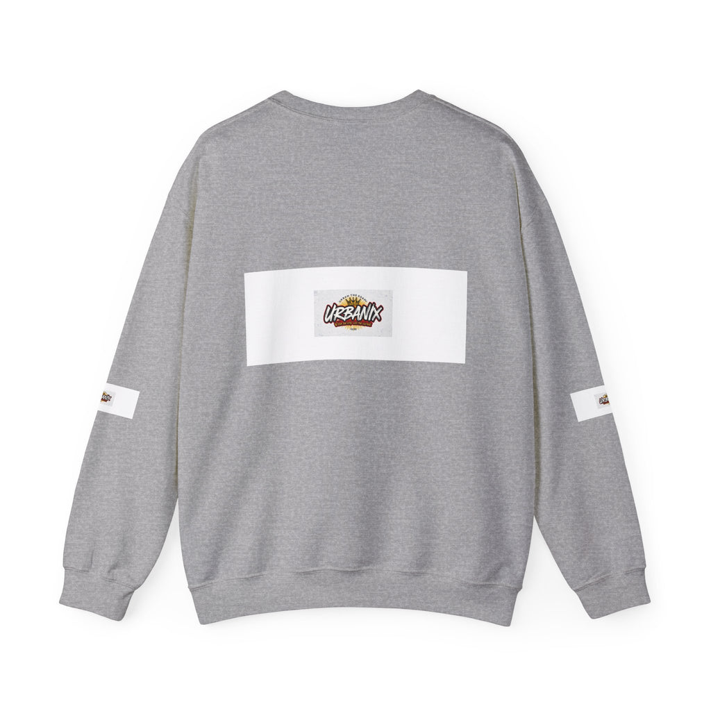 Crewneck Sweatshirt — 'Vibrant Urbanix' Logo Minimalist Streetwear