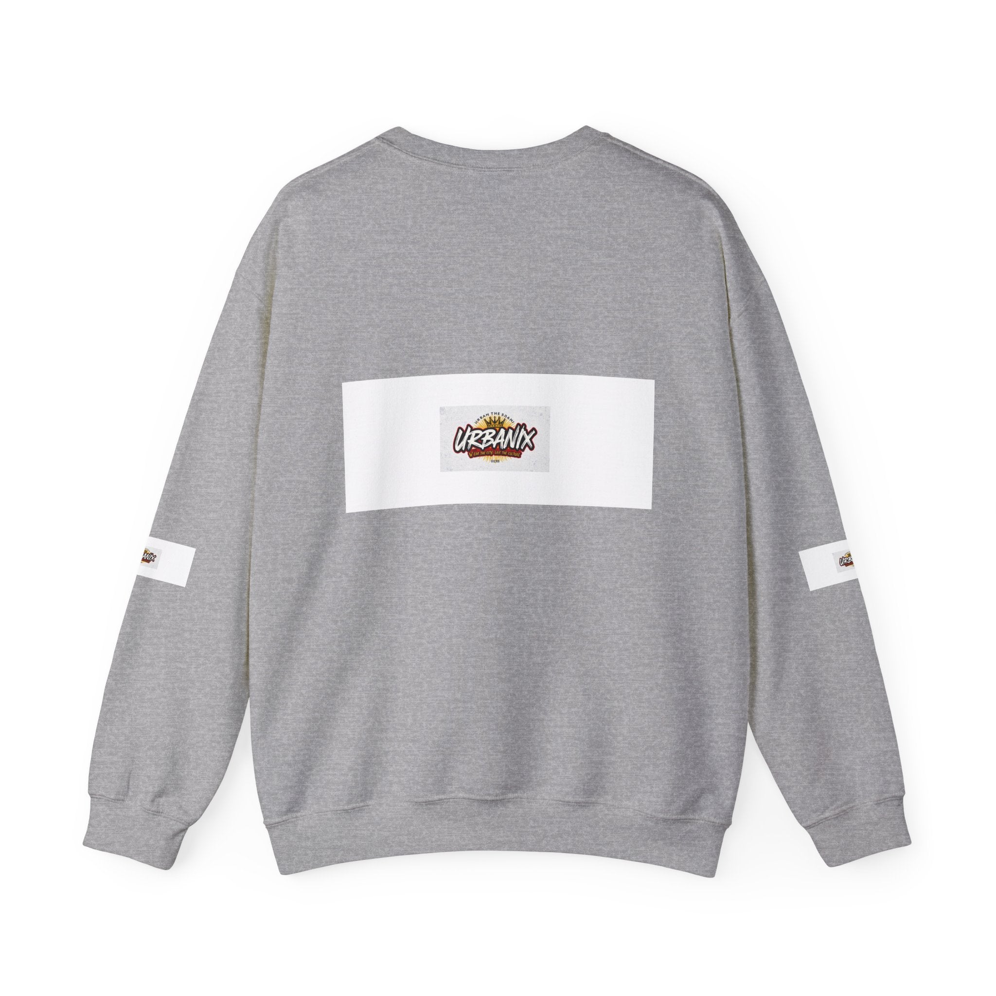 Crewneck Sweatshirt — 'Vibrant Urbanix' Logo Minimalist Streetwear