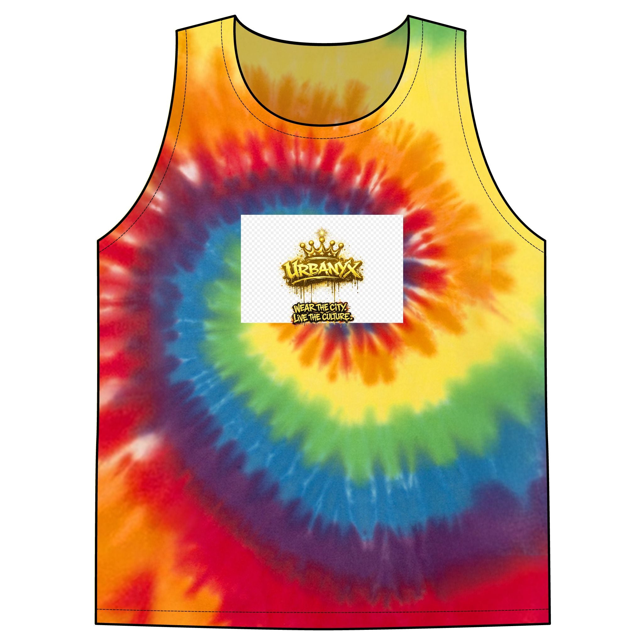 UrbanyXTie-Dye Tank Top — Retro Spiral Pastel Beachwear