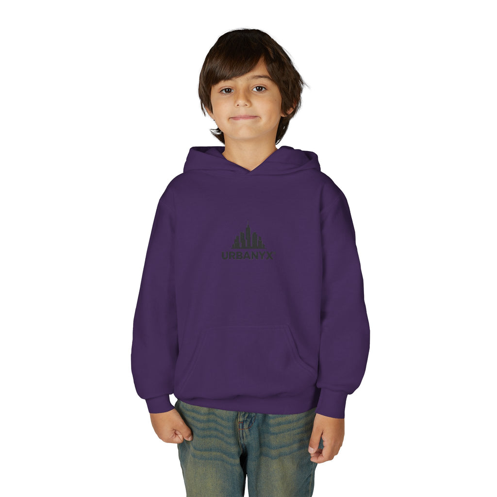Urbanyx Kids Hoodie — UrbanX Logo Front & Colorful Graffiti Back Youth Sweatshirt