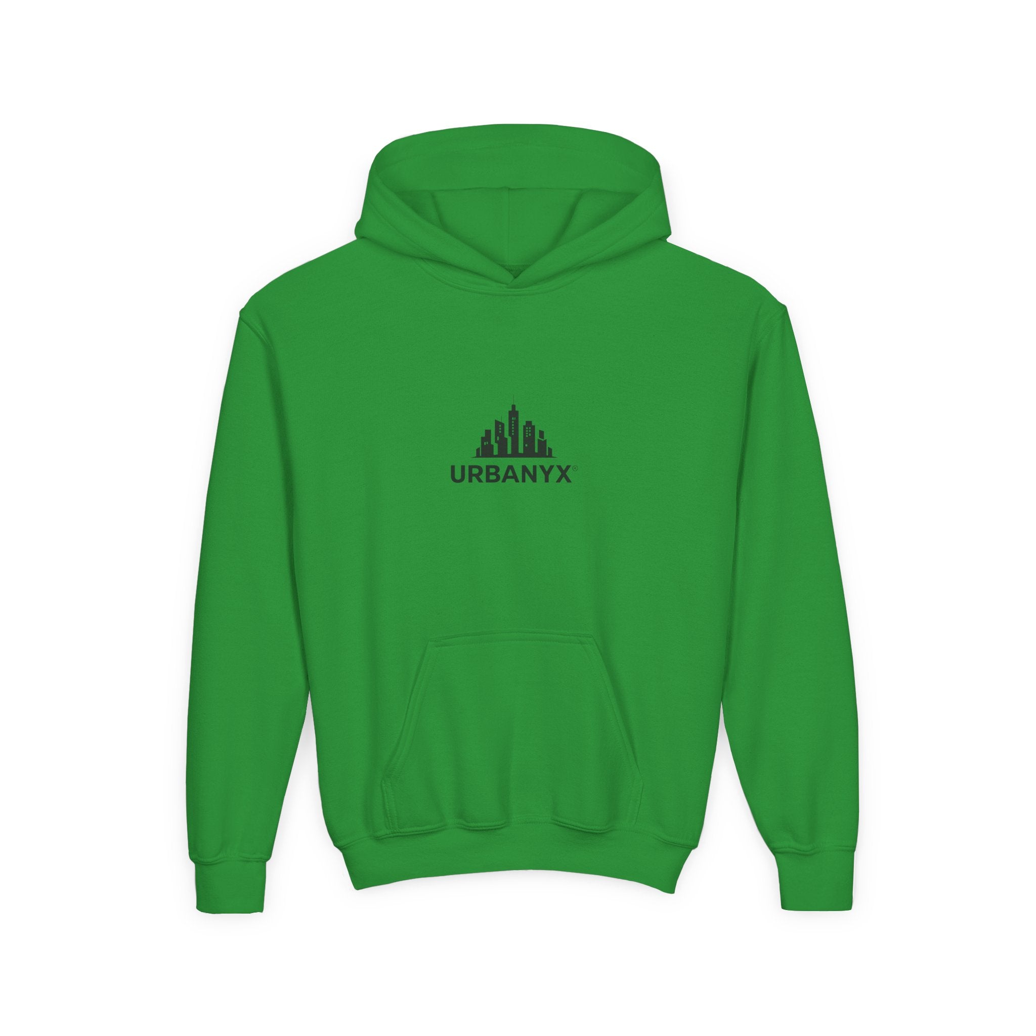 Urbanyx Kids Hoodie — UrbanX Logo Front & Colorful Graffiti Back Youth Sweatshirt
