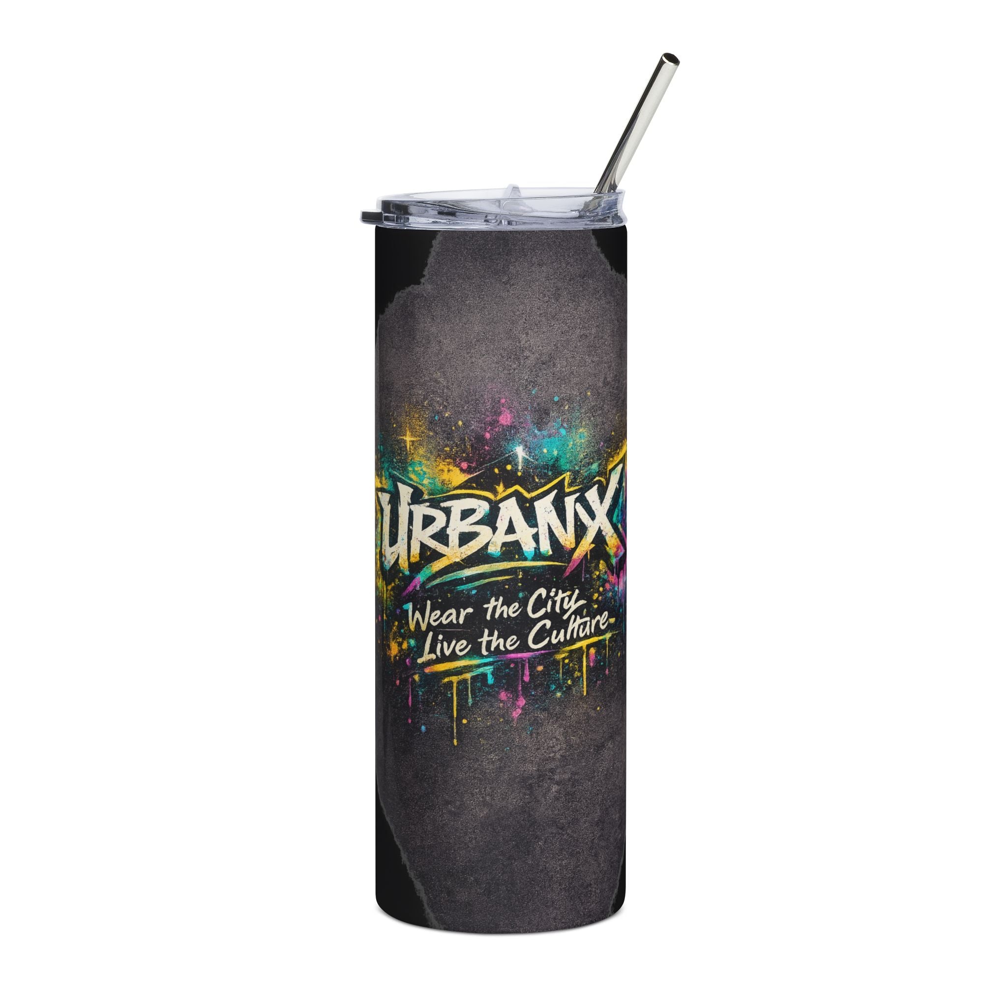 Urbanyx 20oz Stainless Steel Tumbler — Urban Graffiti 'Wear the City, Live the Culture' Insulated Travel Cup