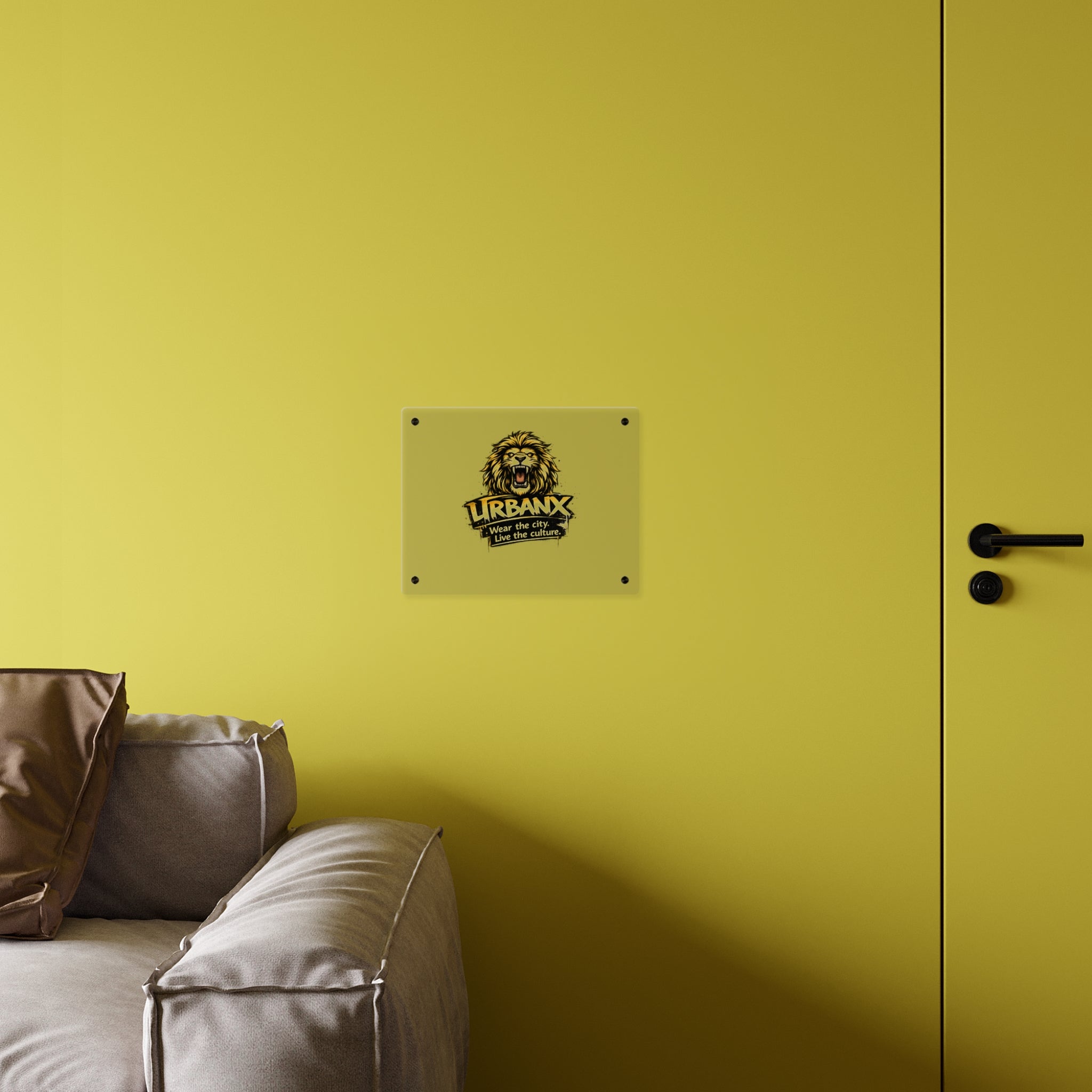 Urbanyx Acrylic Wall Art Panel — UrbanX Roaring Lion Logo Decor