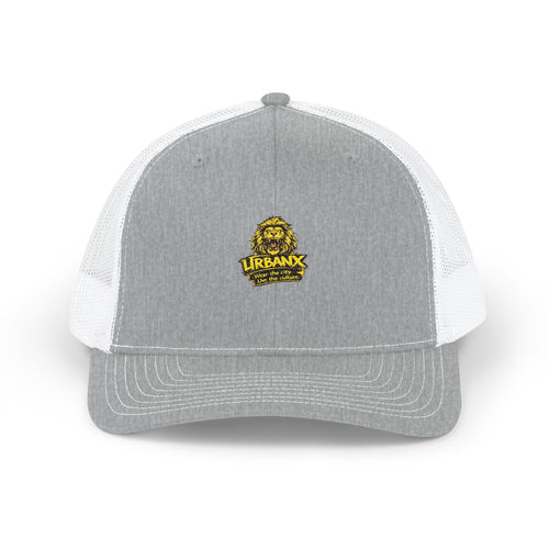 Embroidered Lion Logo Trucker Hat — Snapback Mesh Cap