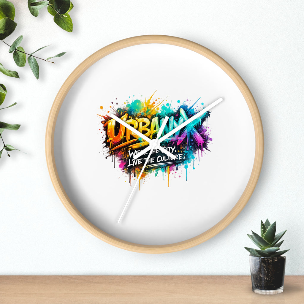 Urbanyx Graffiti Wall Clock — Colorful Street Art "Urban" Design