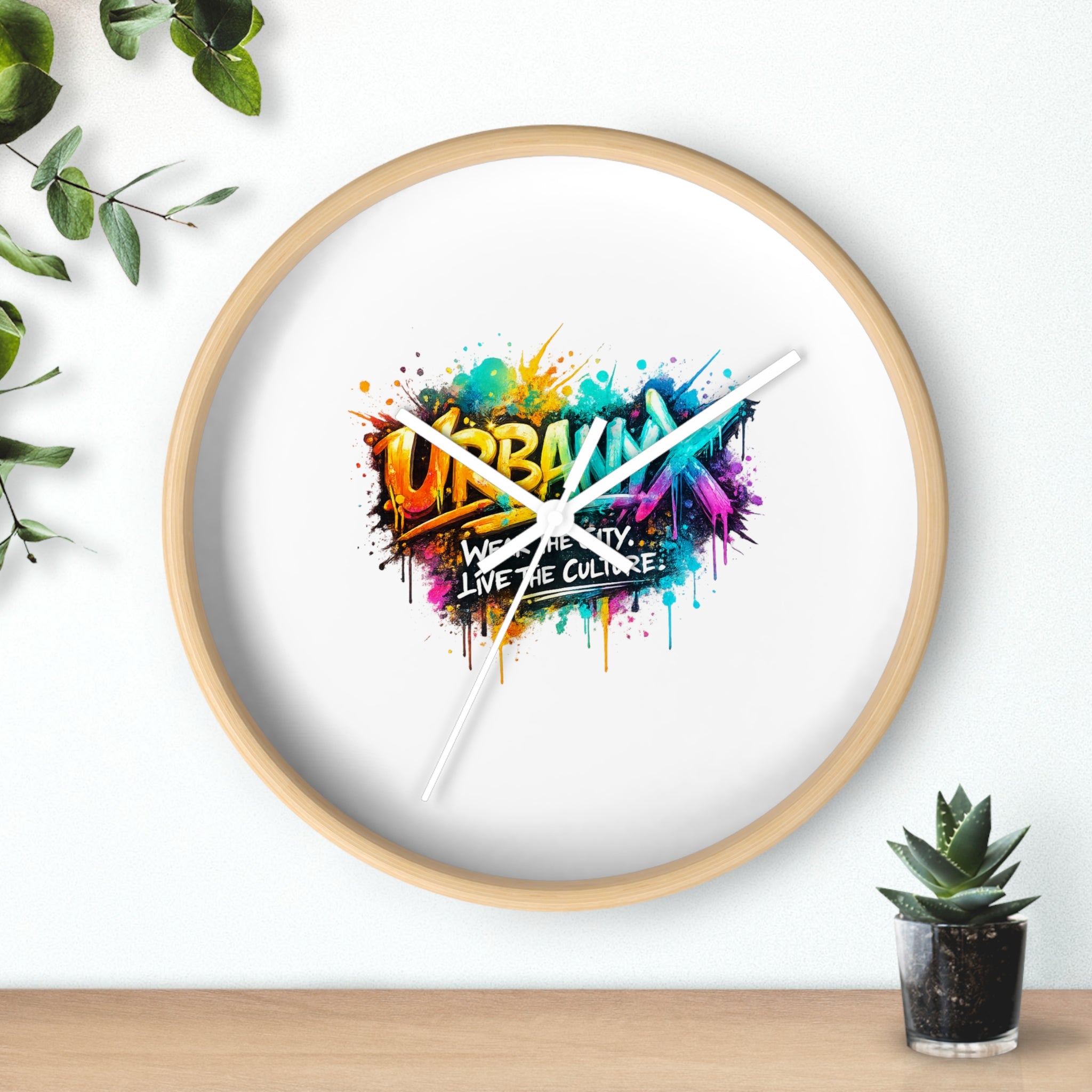 Urbanyx Graffiti Wall Clock — Colorful Street Art "Urban" Design