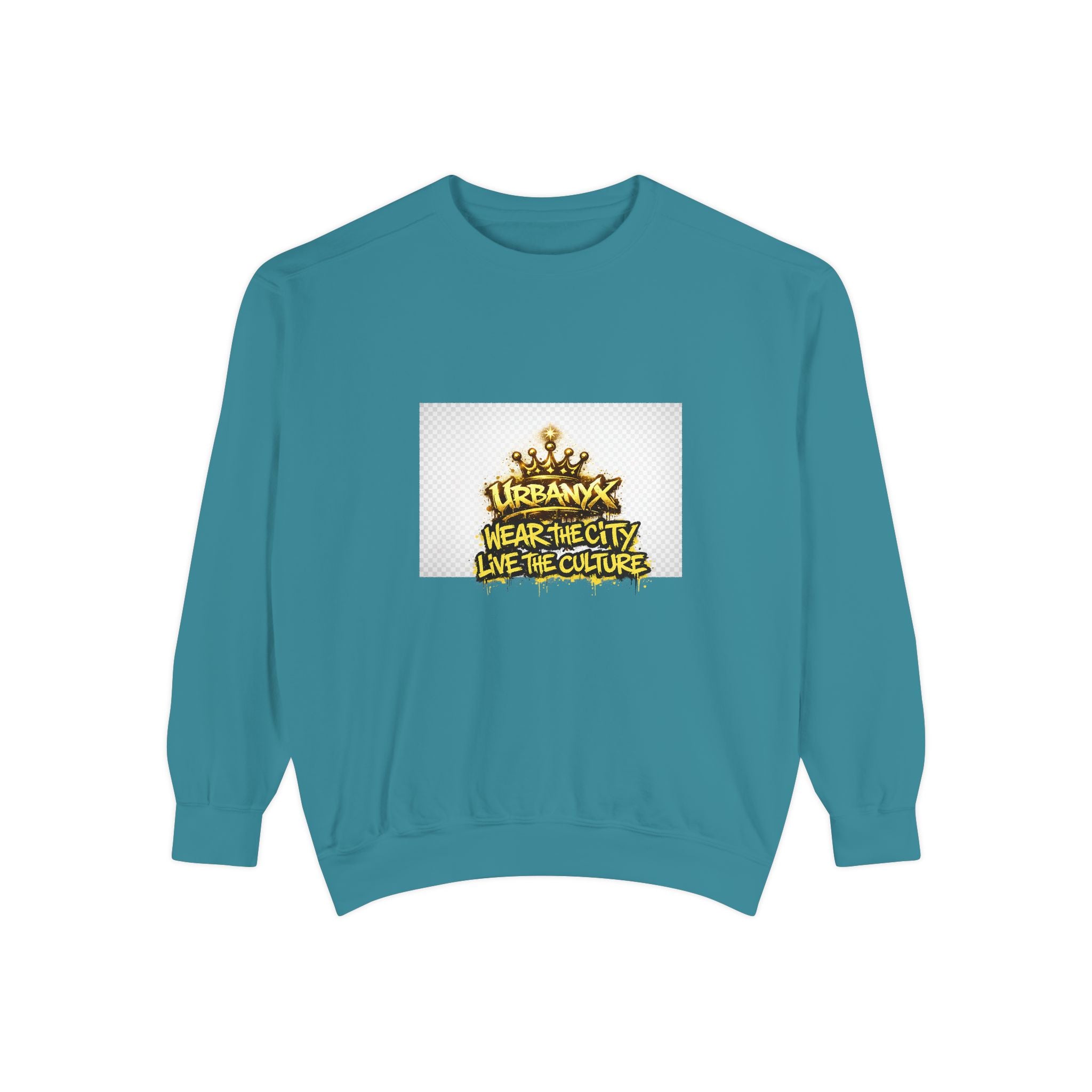 Urbanyx Crown Sweatshirt — "Wear The City Live The Culture" Graphic Crewneck
