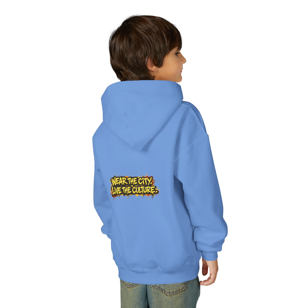 UrbanyX Youth Hoodie — UrbanX Graffiti Crown "Wear the City, Live the Culture" Streetwear