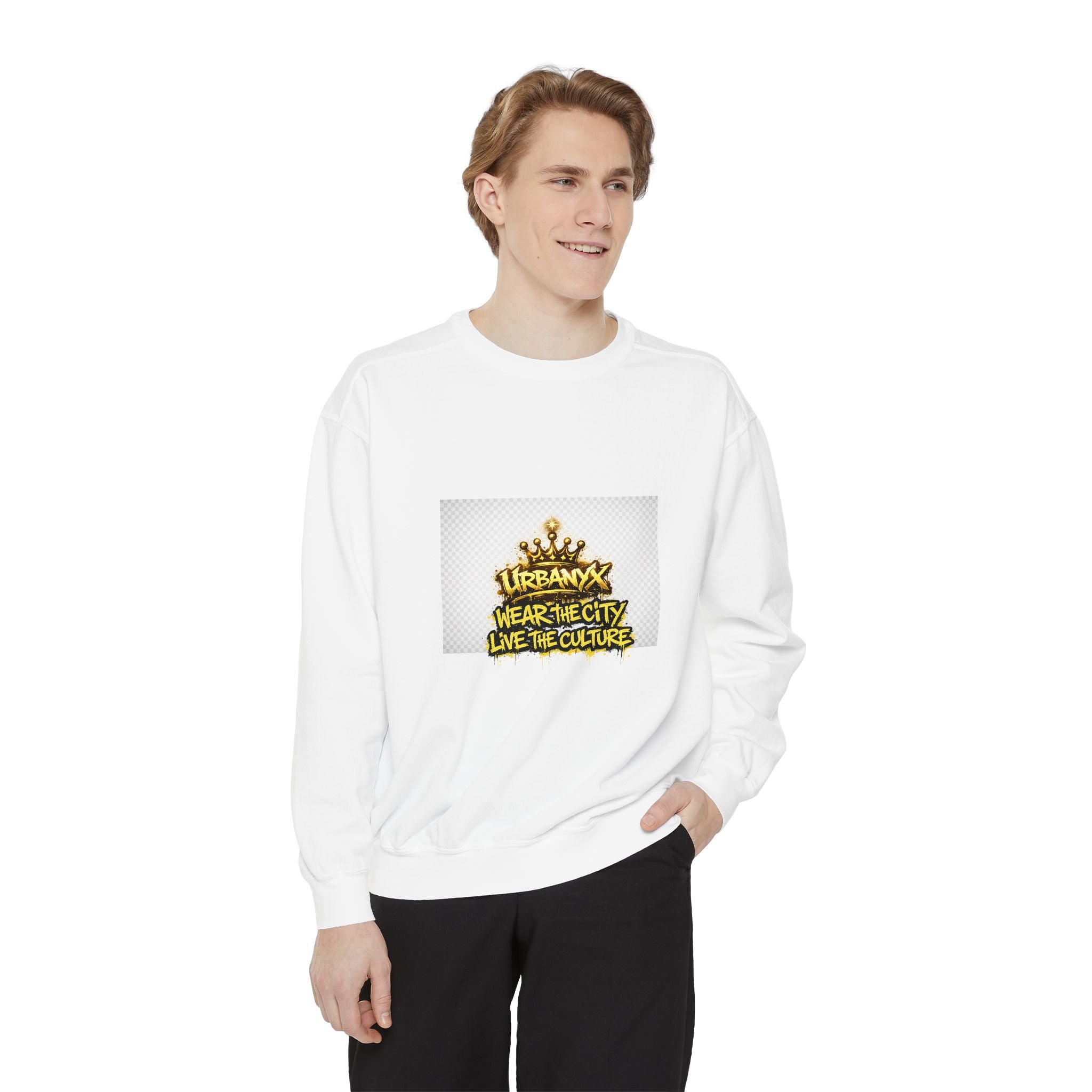Urbanyx Crown Sweatshirt — "Wear The City Live The Culture" Graphic Crewneck