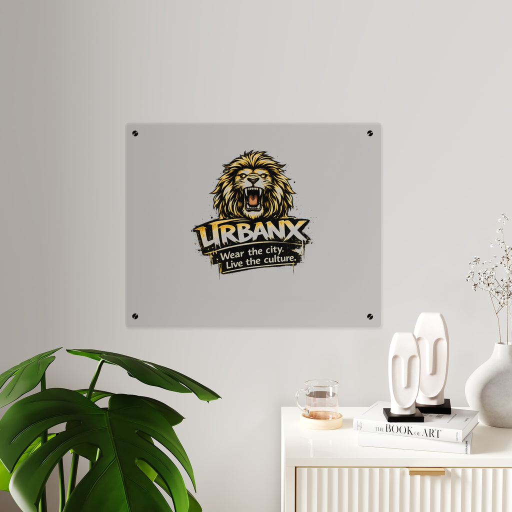 Urbanyx Acrylic Wall Art Panel — UrbanX Roaring Lion Logo Decor