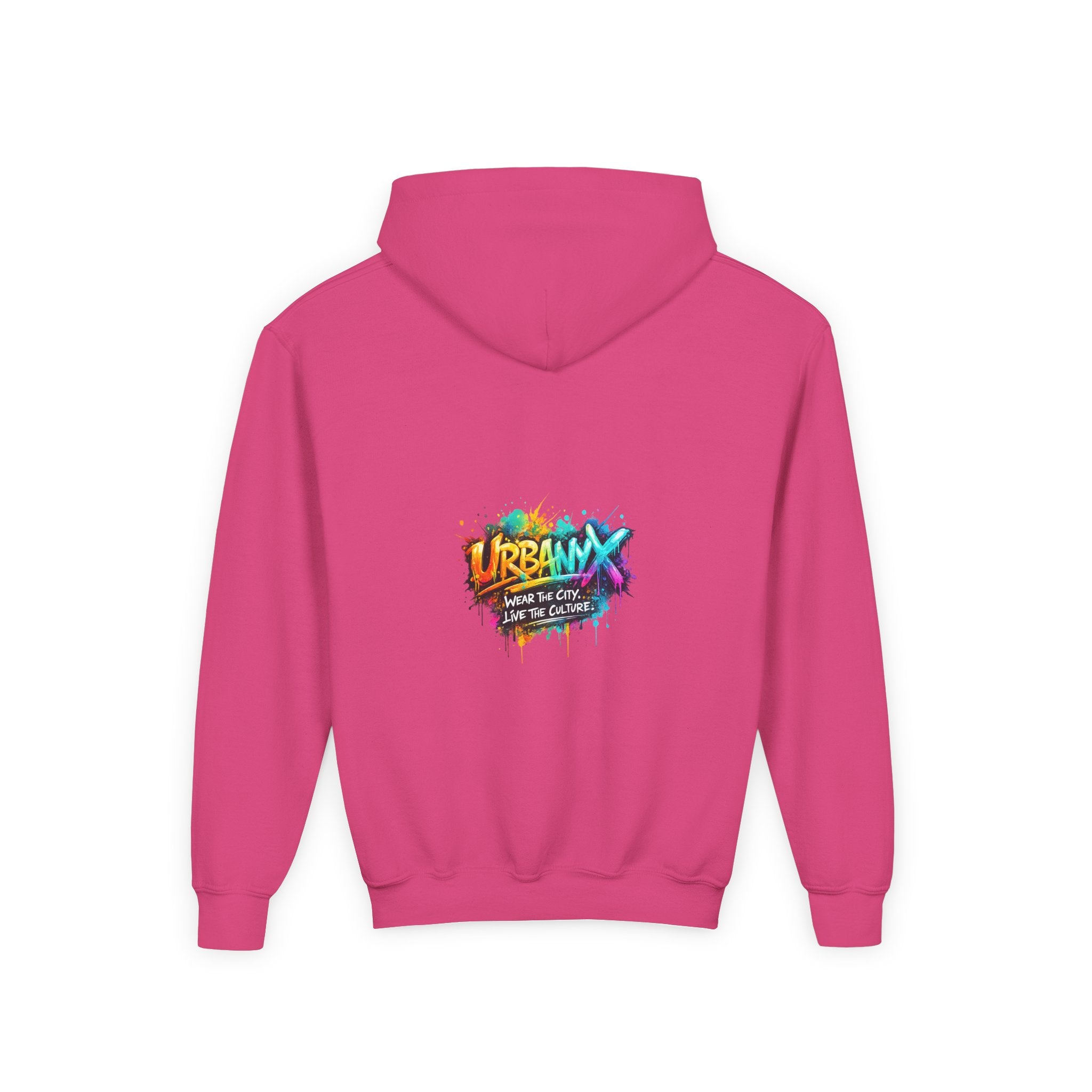Urbanyx Youth Hoodie — UrbanX Graffiti Logo Sweatshirt (Color Splash)