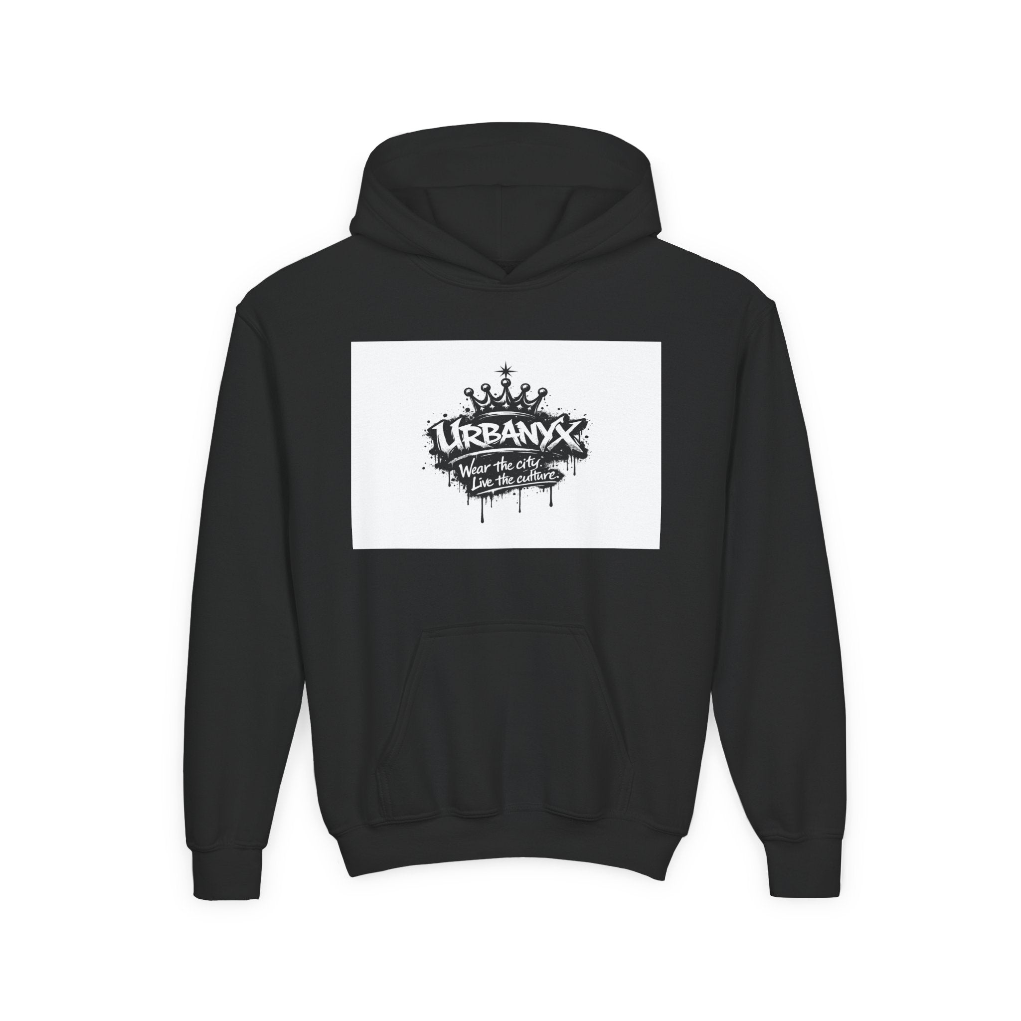 UrbanyX Youth Hoodie — UrbanX Graffiti Crown "Wear the City, Live the Culture" Streetwear