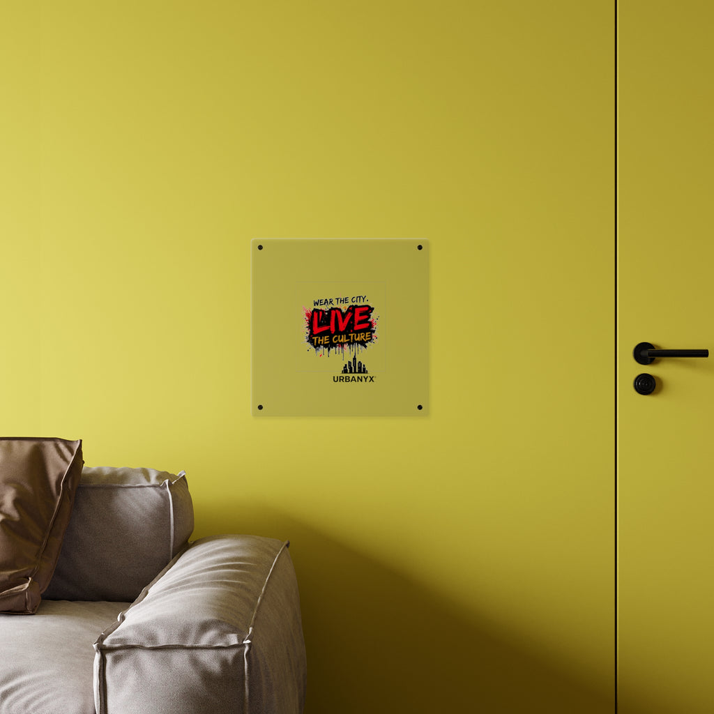 Urbanyx Live The Culture Acrylic Wall Art Panel – Urban Graffiti City Decor