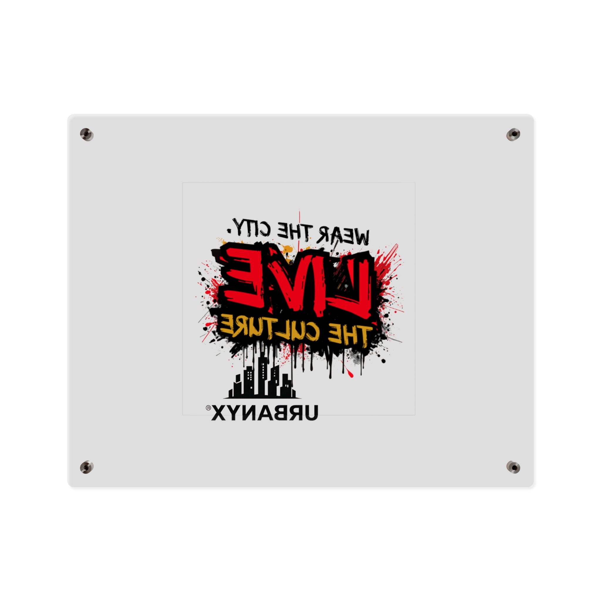 Urbanyx Live The Culture Acrylic Wall Art Panel – Urban Graffiti City Decor