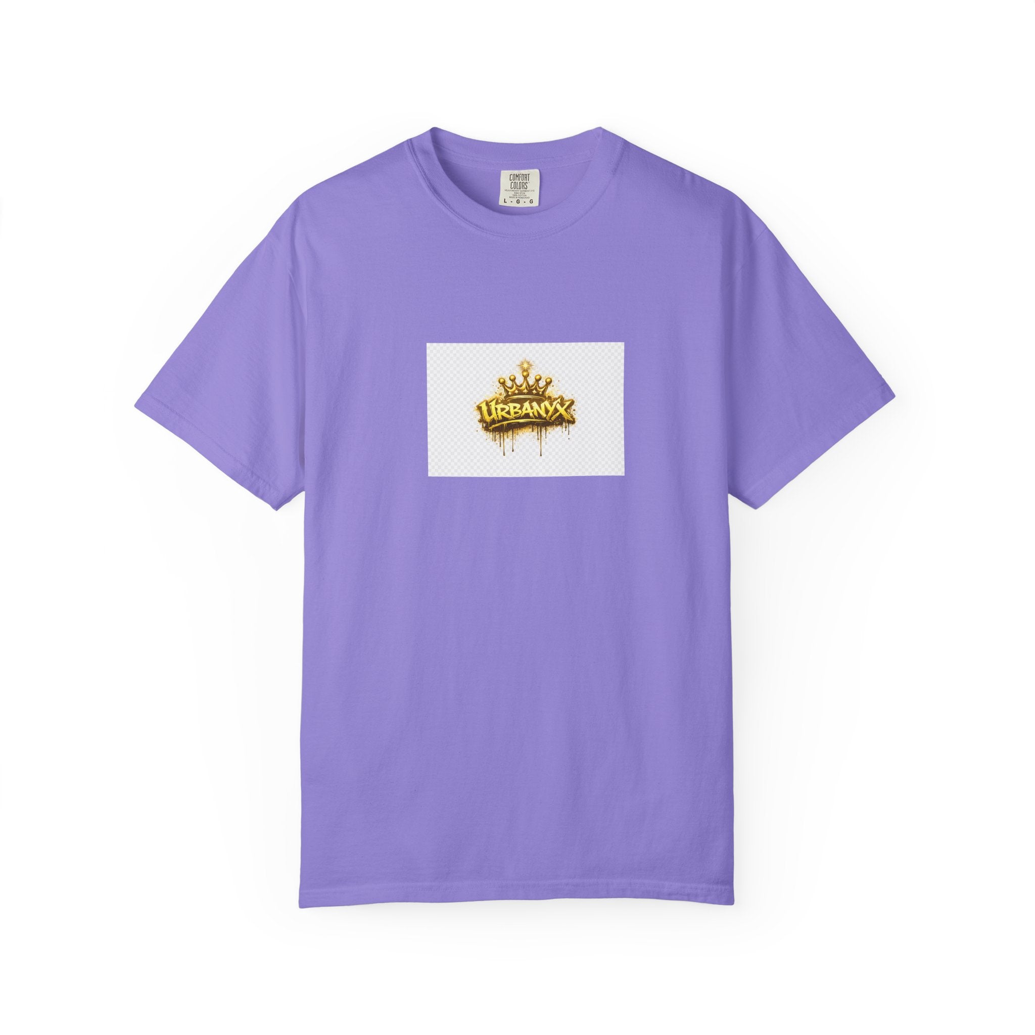 Crowned Urbanaxy Logo T-Shirt — Gold Drip Streetwear Tee