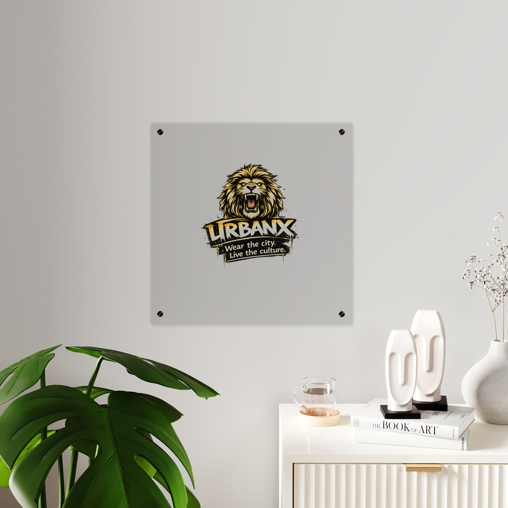 Urbanyx Acrylic Wall Art Panel — UrbanX Roaring Lion Logo Decor