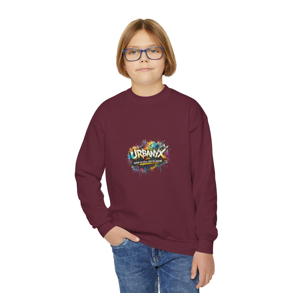 Urbanyx Youth Sweatshirt — 'Urbana' Colorful Graffiti Crewneck