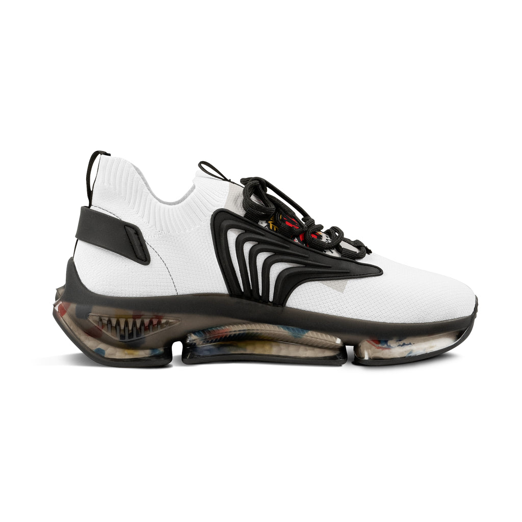 Men's White Mesh Sneakers — Lightweight Breathable Athletic Shoes with Color-Speckled SoleUrbanyX wear the city , we the Culture