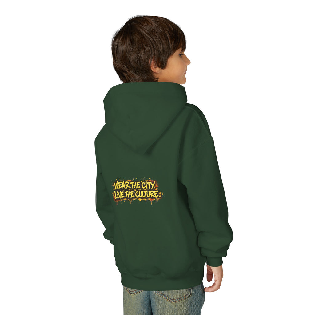 UrbanyX Youth Hoodie — UrbanX Graffiti Crown "Wear the City, Live the Culture" Streetwear