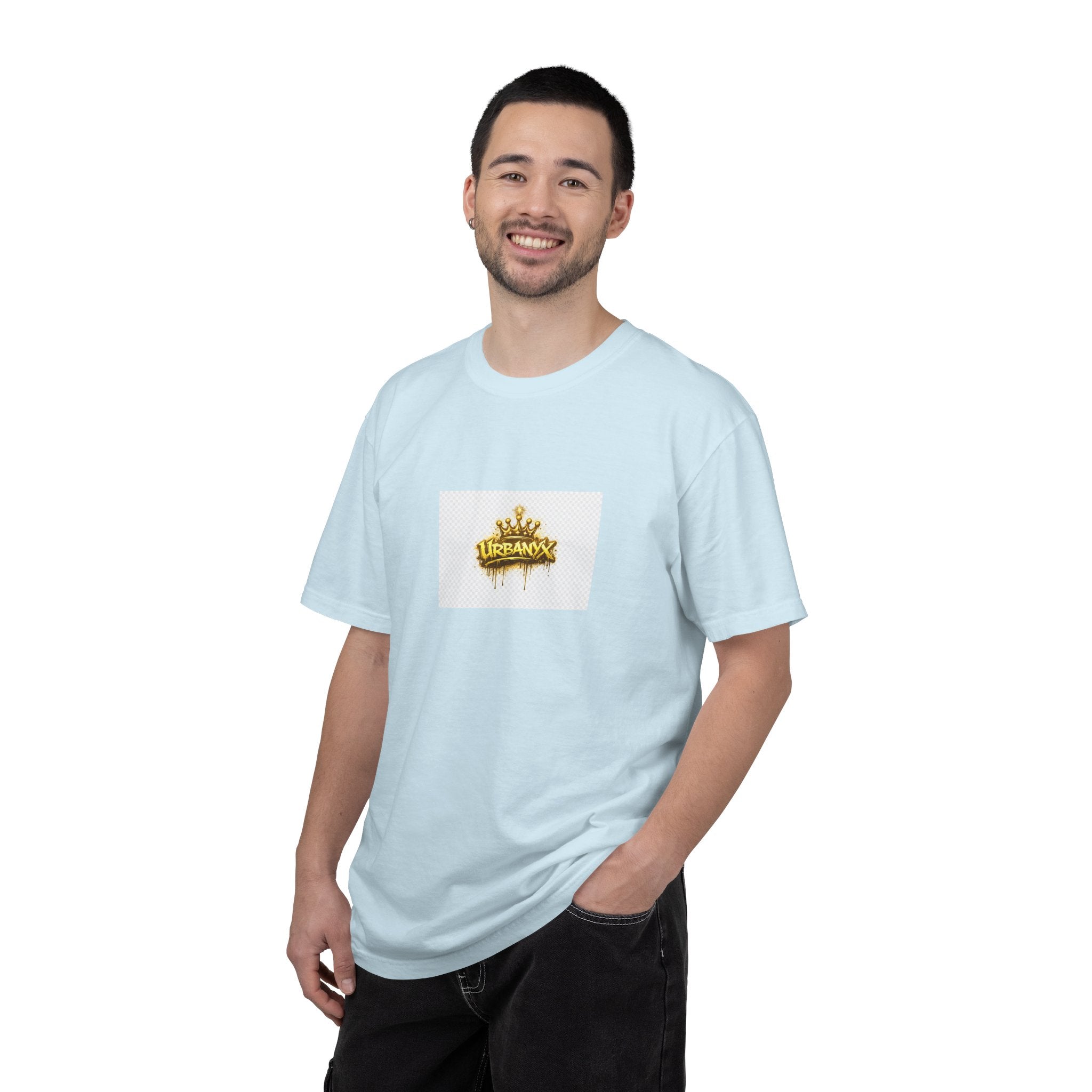 Crowned Urbanaxy Logo T-Shirt — Gold Drip Streetwear Tee