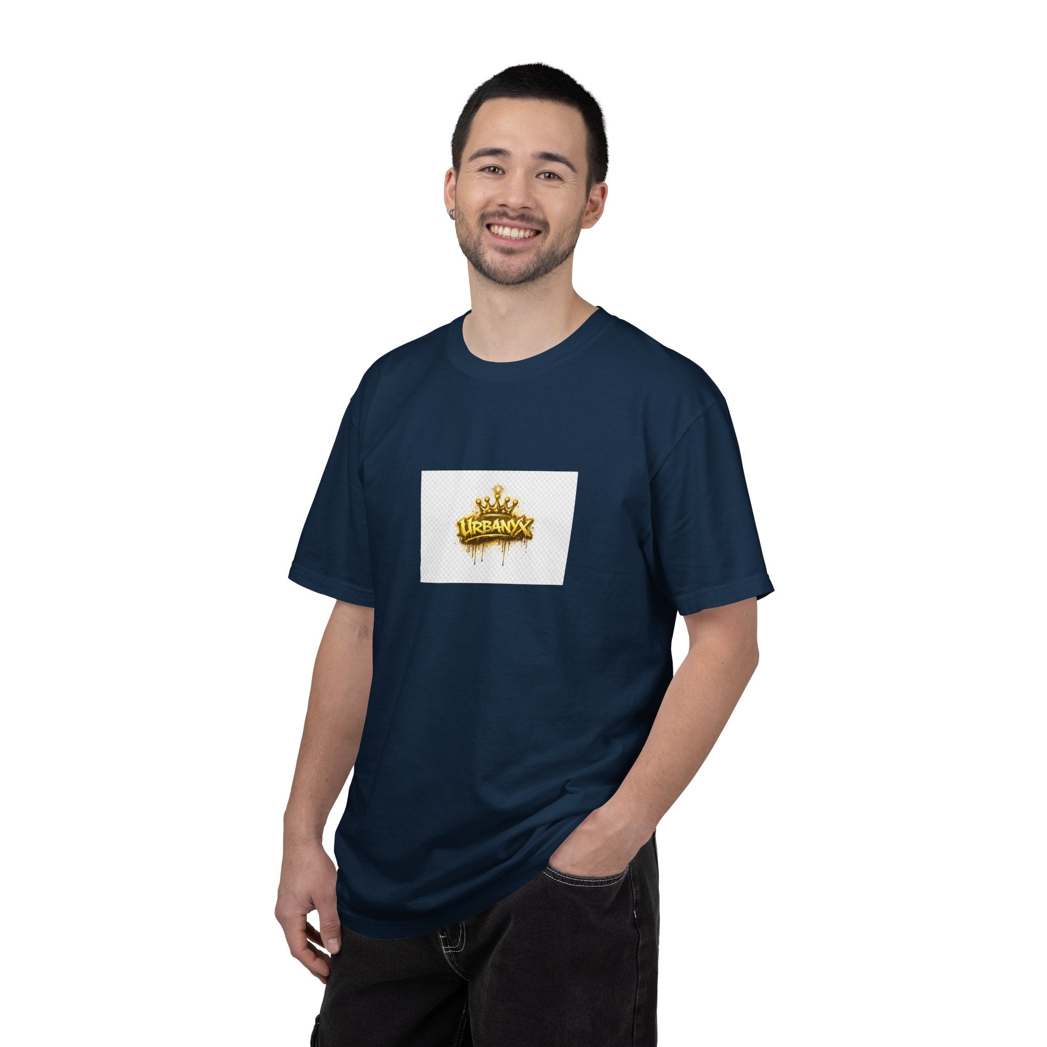 Crowned Urbanaxy Logo T-Shirt — Gold Drip Streetwear Tee
