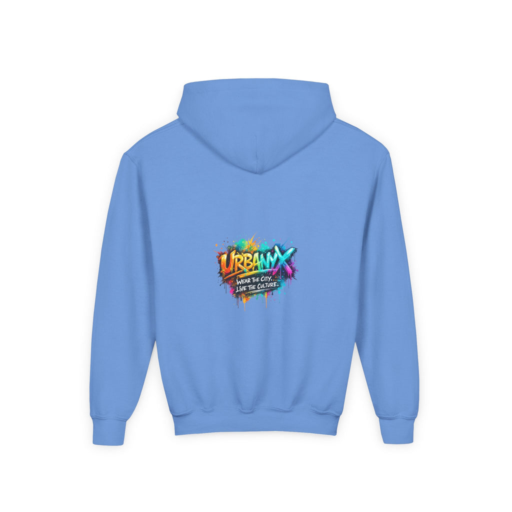 Urbanyx Youth Hoodie — UrbanX Graffiti Logo Sweatshirt (Color Splash)