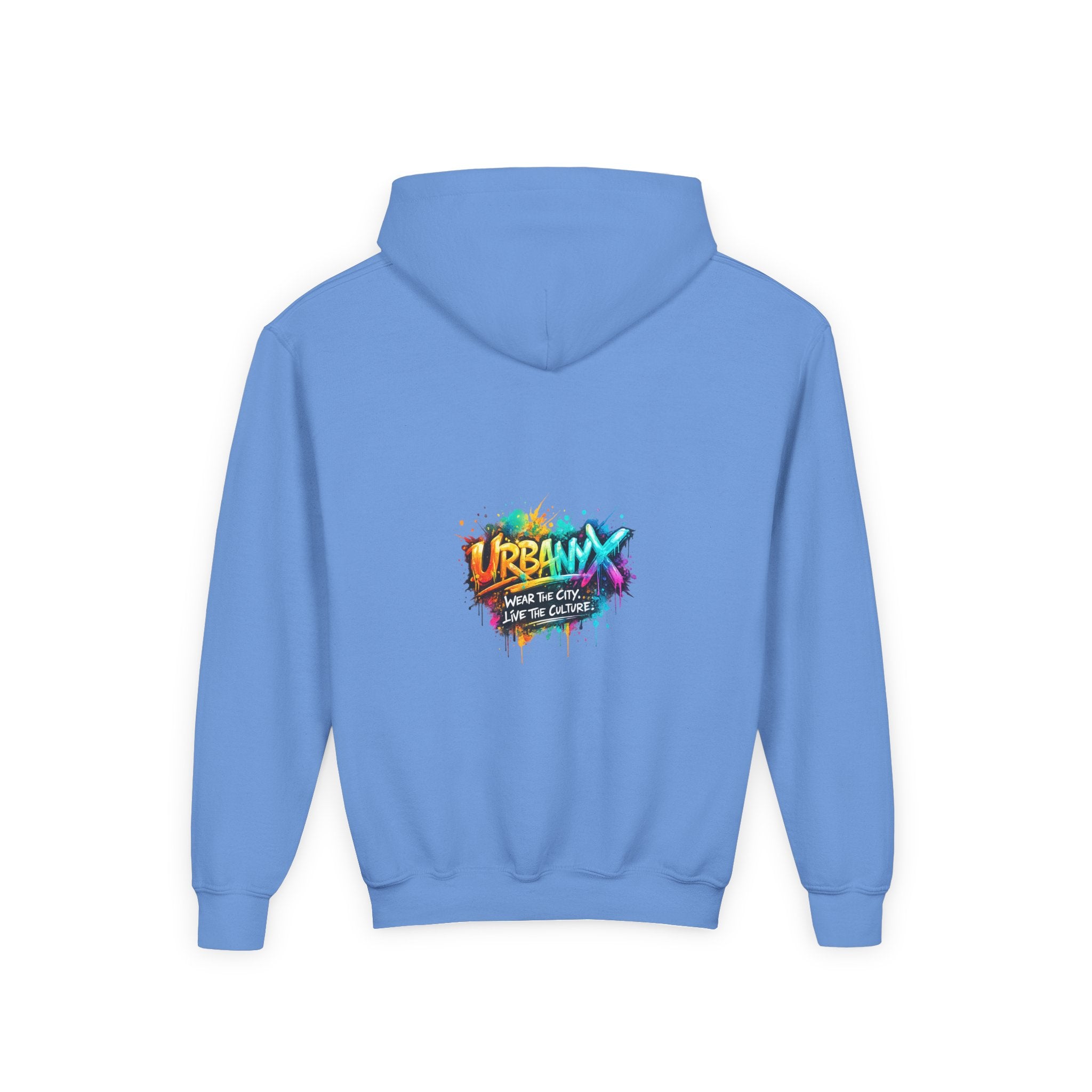 Urbanyx Youth Hoodie — UrbanX Graffiti Logo Sweatshirt (Color Splash)