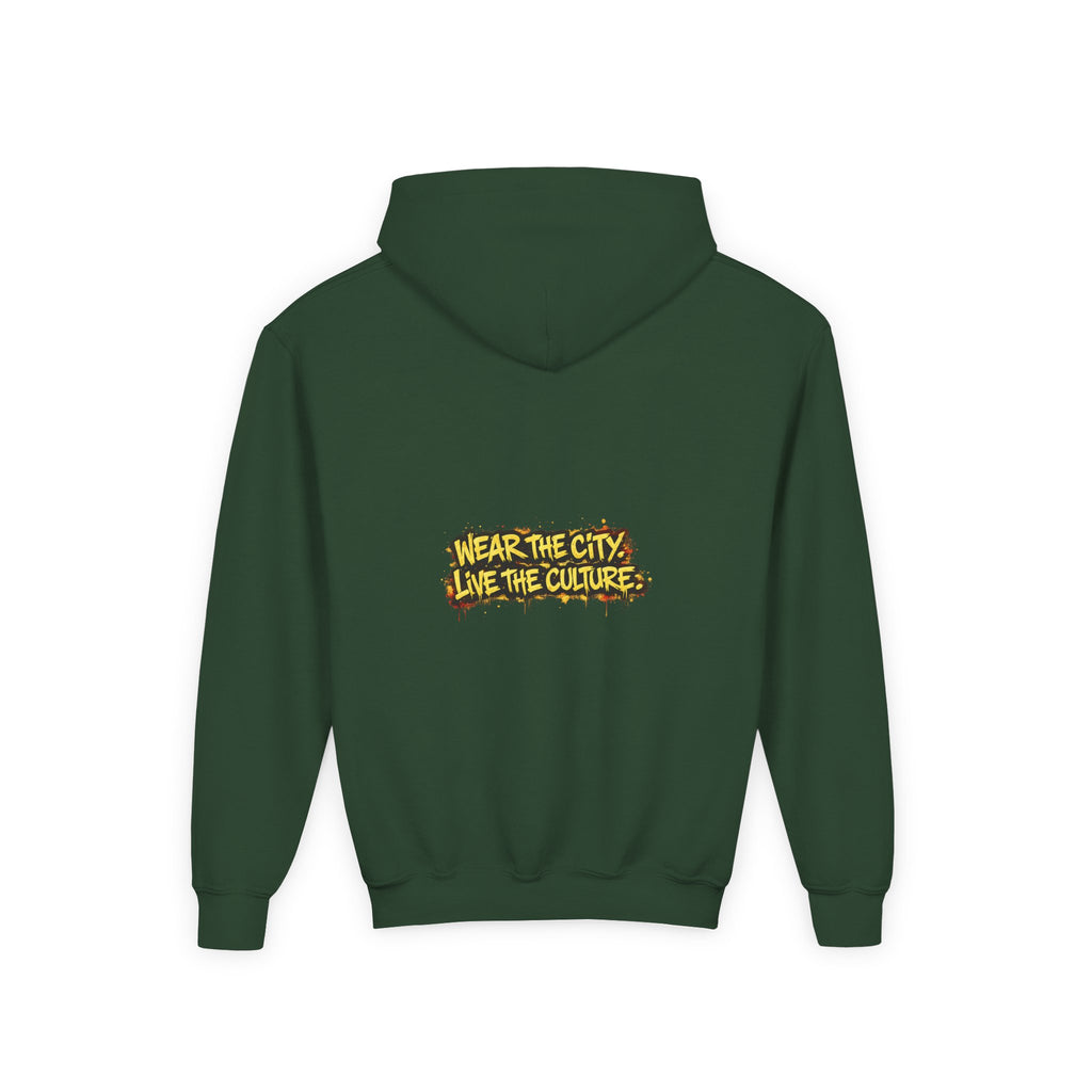 UrbanyX Youth Hoodie — UrbanX Graffiti Crown "Wear the City, Live the Culture" Streetwear