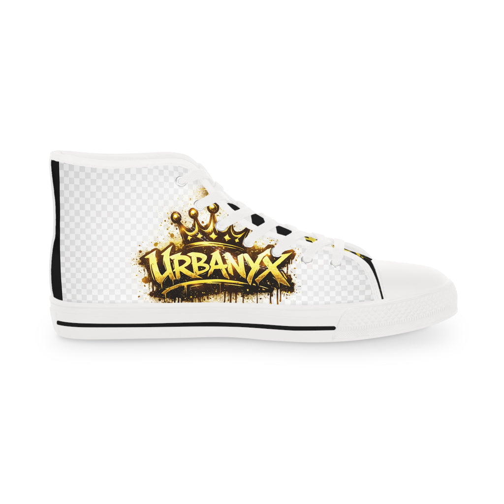 High Top Sneakers — Urban Graffiti 'Hear the City, Live the Culture' Design