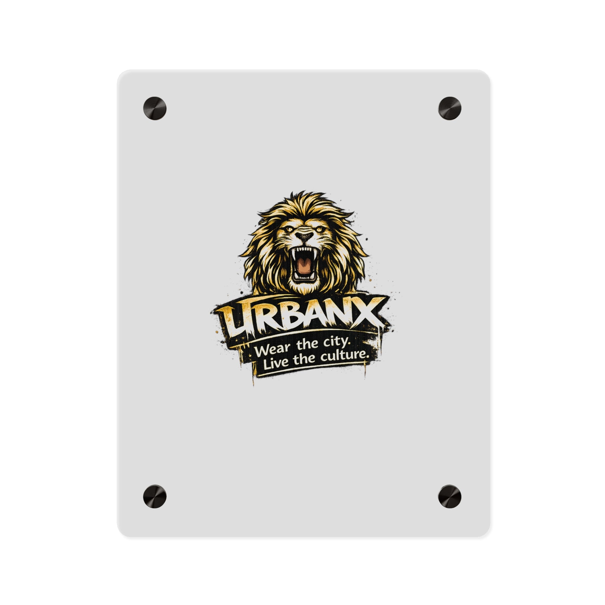 Urbanyx Acrylic Wall Art Panel — UrbanX Roaring Lion Logo Decor