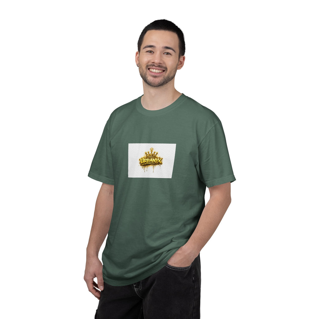 Crowned Urbanaxy Logo T-Shirt — Gold Drip Streetwear Tee