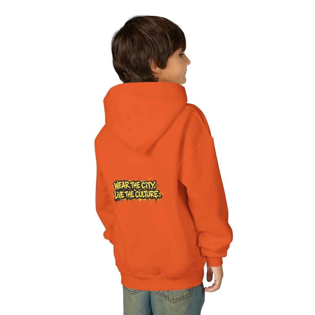 UrbanyX Youth Hoodie — UrbanX Graffiti Crown "Wear the City, Live the Culture" Streetwear