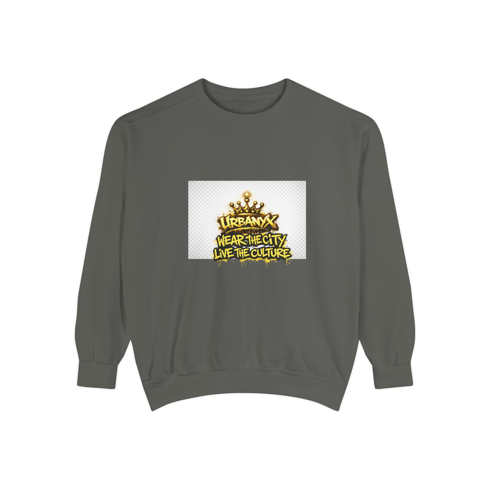 Urbanyx Crown Sweatshirt — "Wear The City Live The Culture" Graphic Crewneck