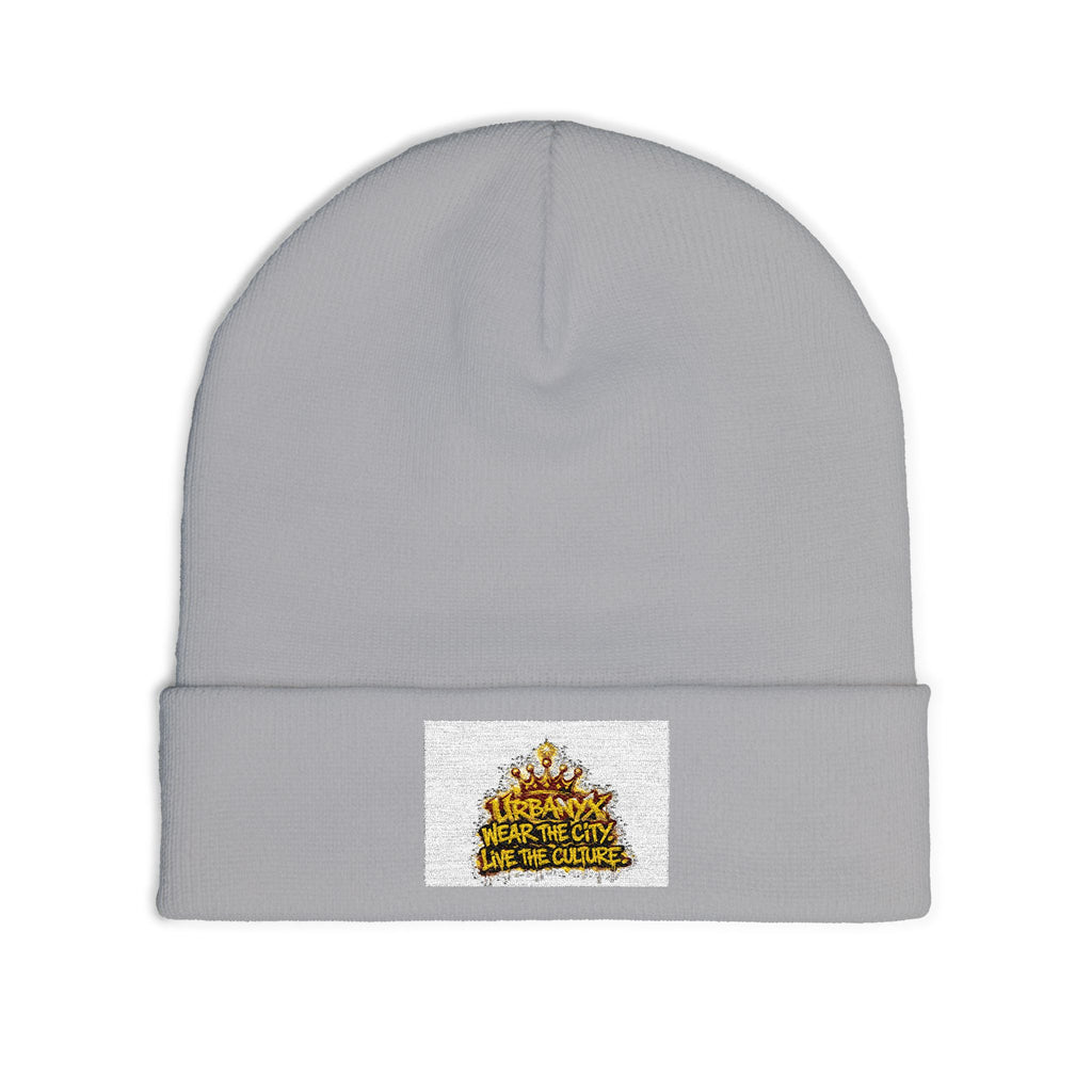 Urbanyx Embroidered Crown Knit Beanie — "Save the Cats, Save the Culture"