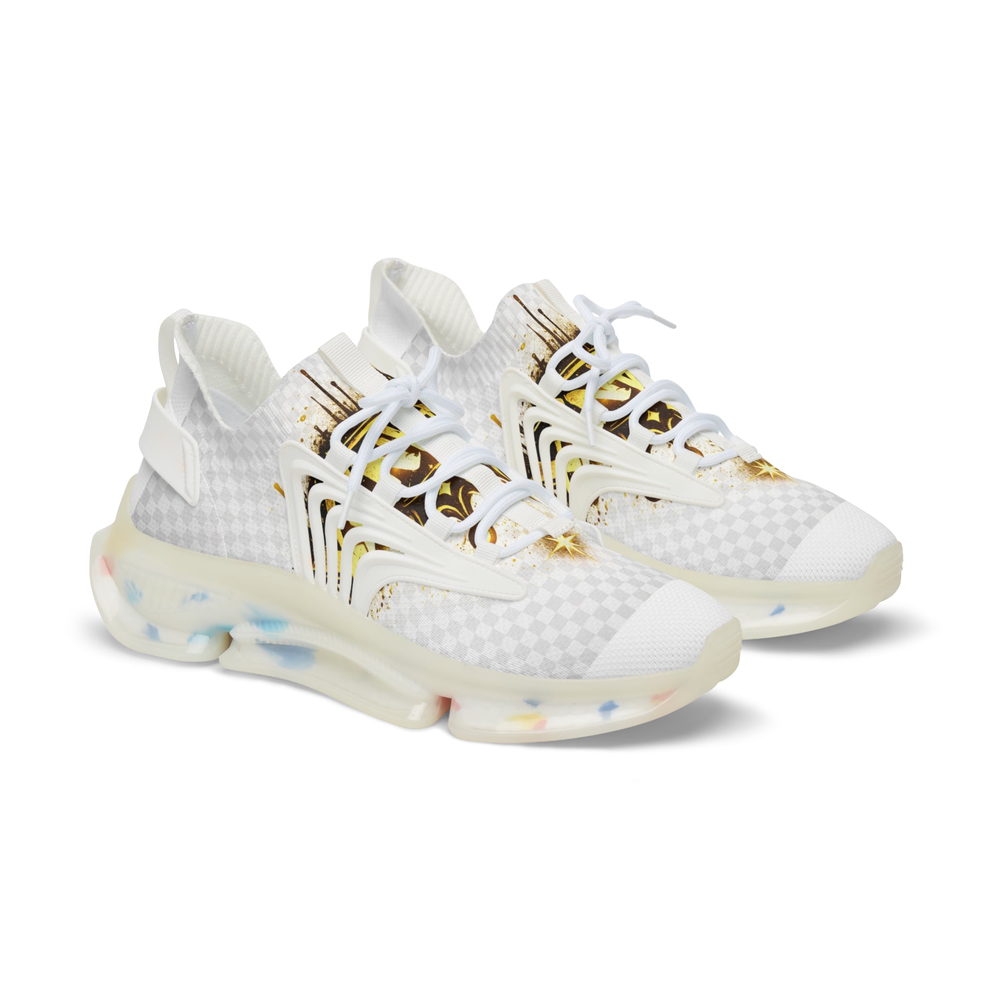 Men's Mesh Sneakers — White Gold Star Athletic Shoes