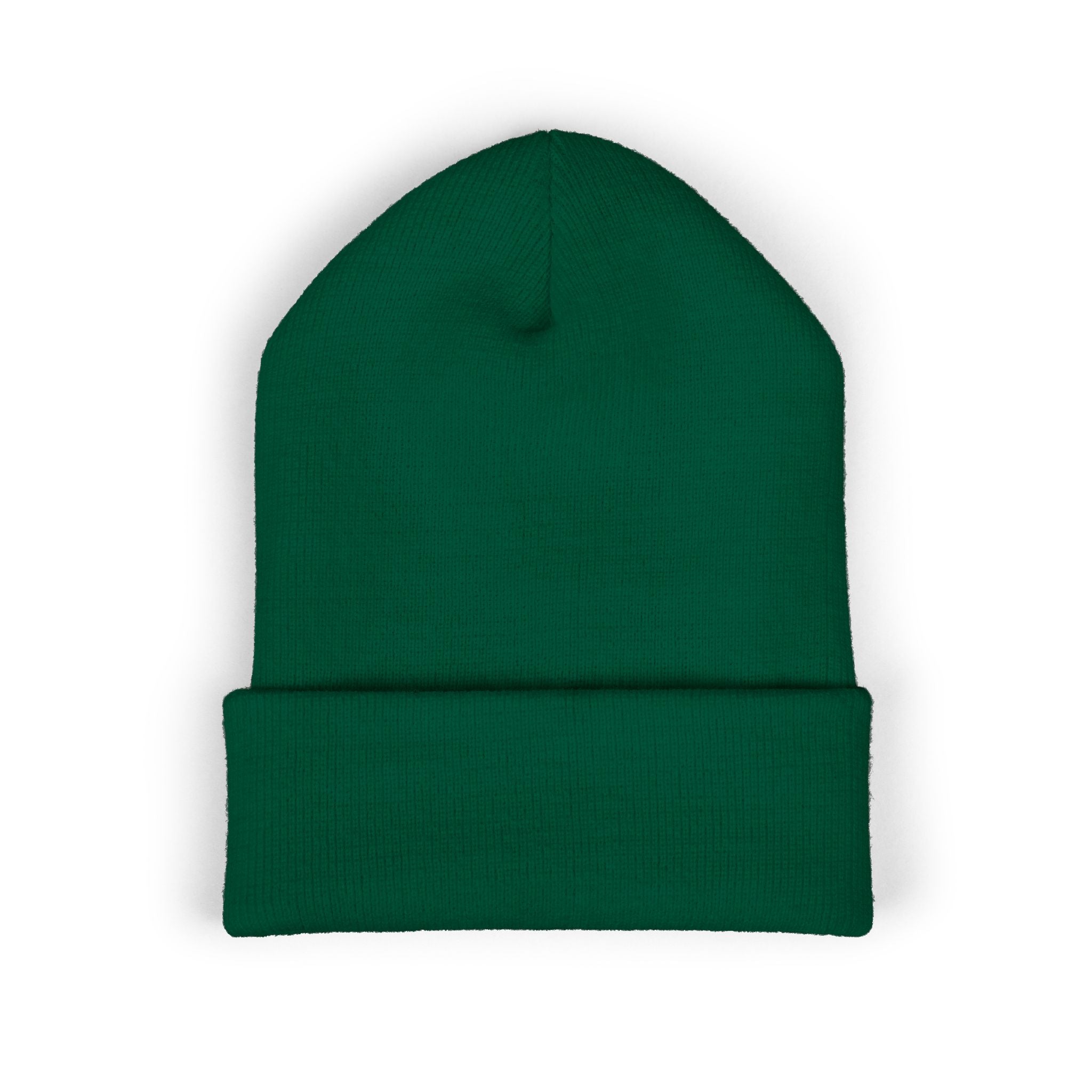 Urbanyx Embroidered Fire Patch Cuffed Beanie — Cozy White Knit Winter Hat
