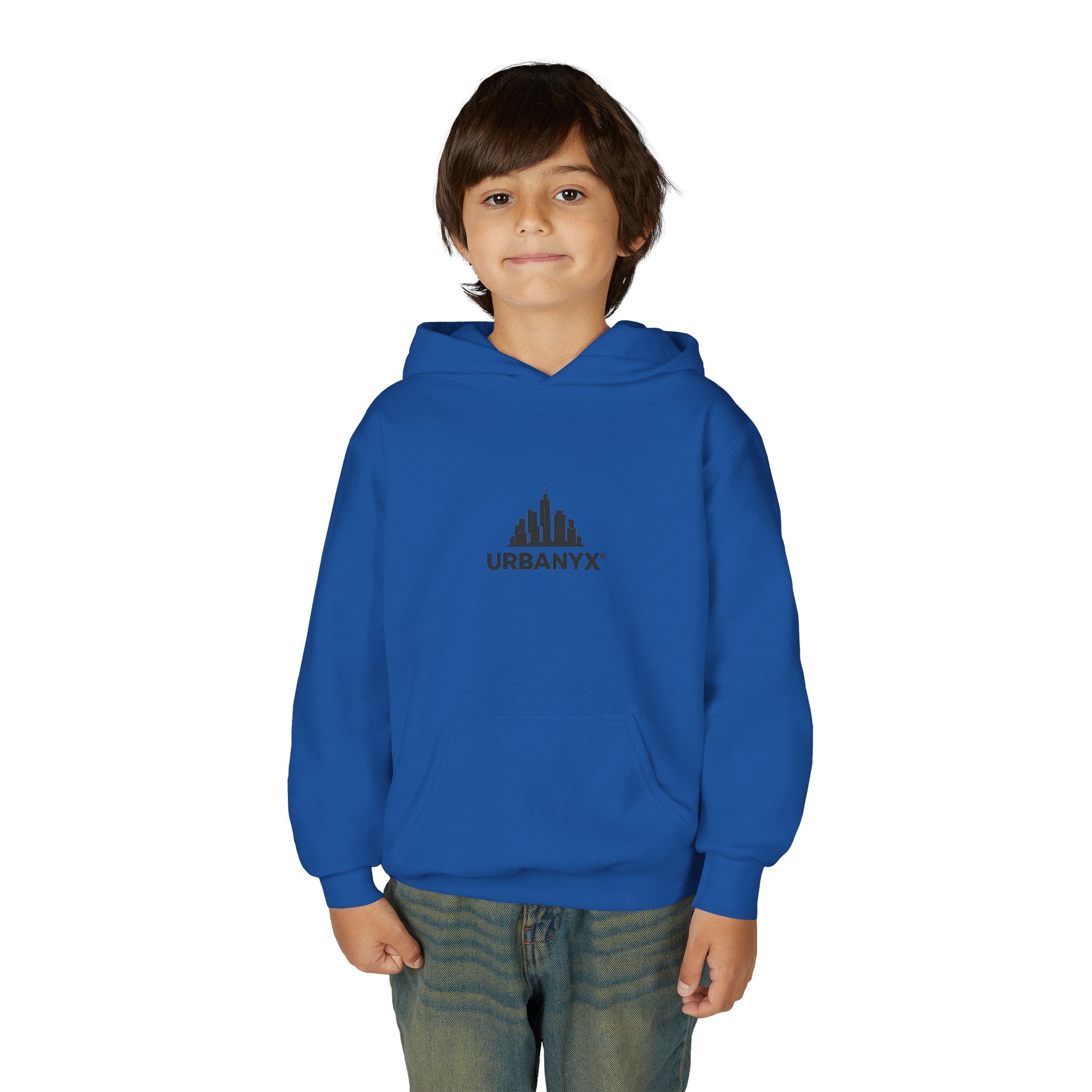 Urbanyx Kids Hoodie — UrbanX Logo Front & Colorful Graffiti Back Youth Sweatshirt