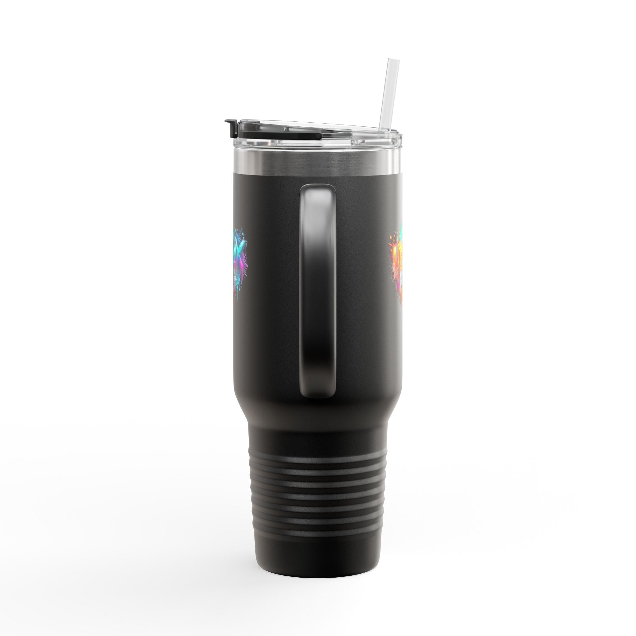 Urbanyx 40oz Insulated Travel Mug — Urban Graffiti 'Urban X' Colorful Logo