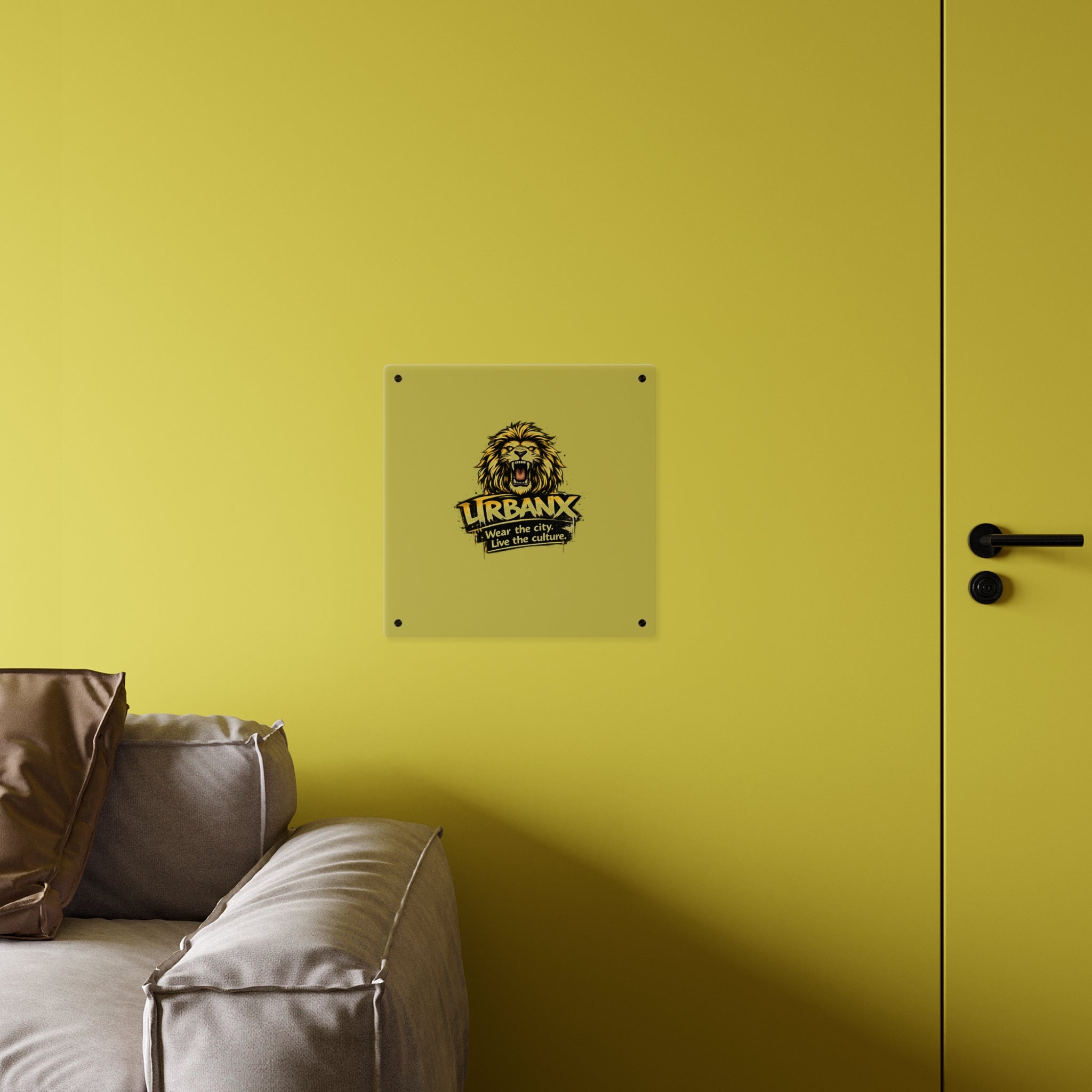 Urbanyx Acrylic Wall Art Panel — UrbanX Roaring Lion Logo Decor