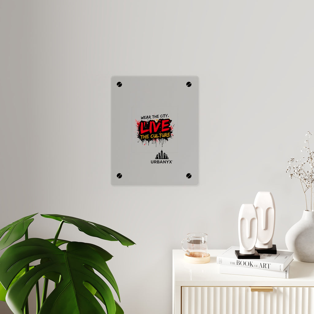 Urbanyx Live The Culture Acrylic Wall Art Panel – Urban Graffiti City Decor