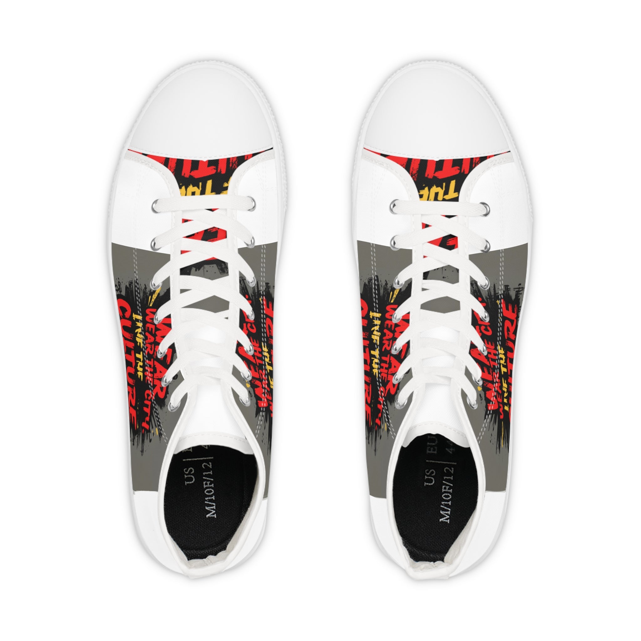 High Top Sneakers — "I Wear Art in the Culture" Bold Streetwear Design