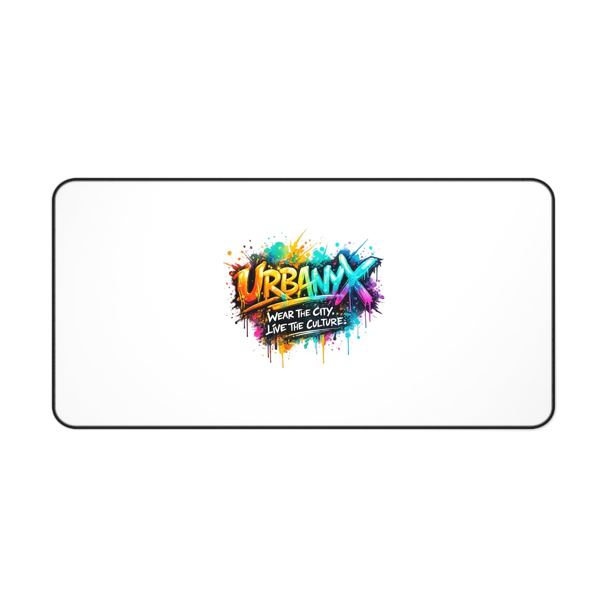 Urbanyx Graffiti Desk Mat — 'Wear the City, Live the Culture' Large Mouse Pad