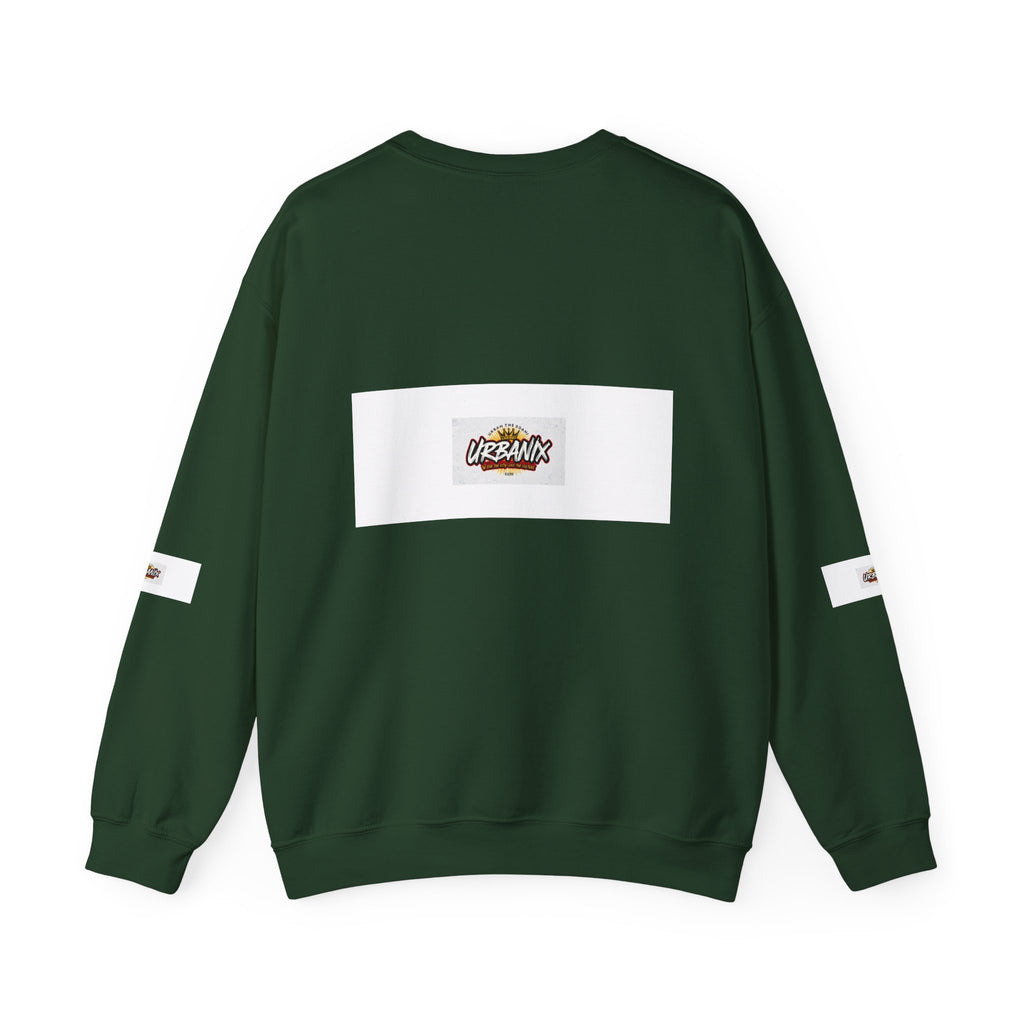 Crewneck Sweatshirt — 'Vibrant Urbanix' Logo Minimalist Streetwear