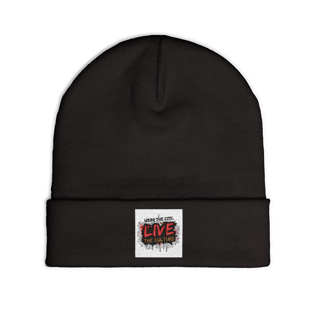 Embroidered 'Live the Culture' Knit Beanie – Urban Streetwear Winter Hat