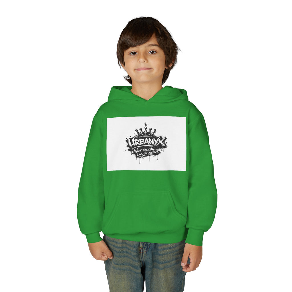 UrbanyX Youth Hoodie — UrbanX Graffiti Crown "Wear the City, Live the Culture" Streetwear