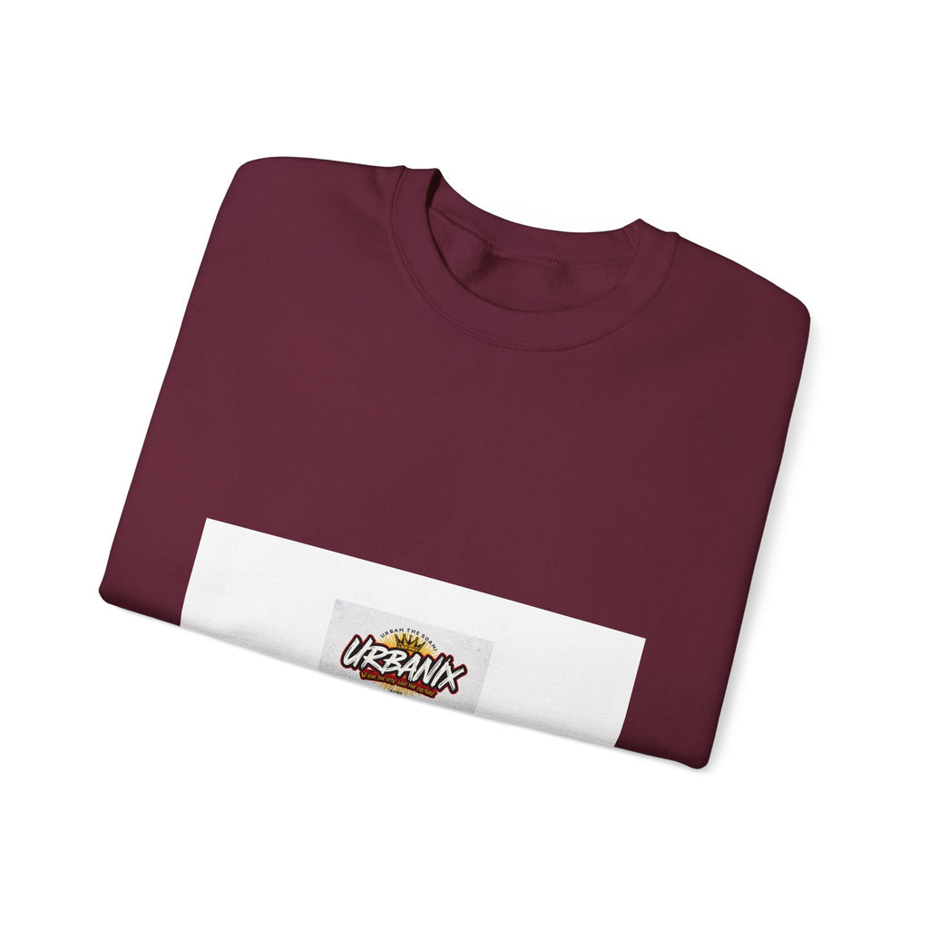 Crewneck Sweatshirt — 'Vibrant Urbanix' Logo Minimalist Streetwear