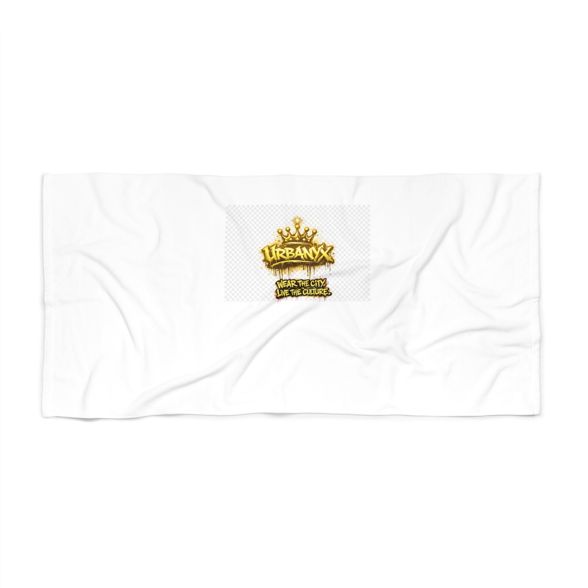 Beach Towel — Gold Crown Urbanix Logo Beach Towel (Summer Pool & Travel Gift)