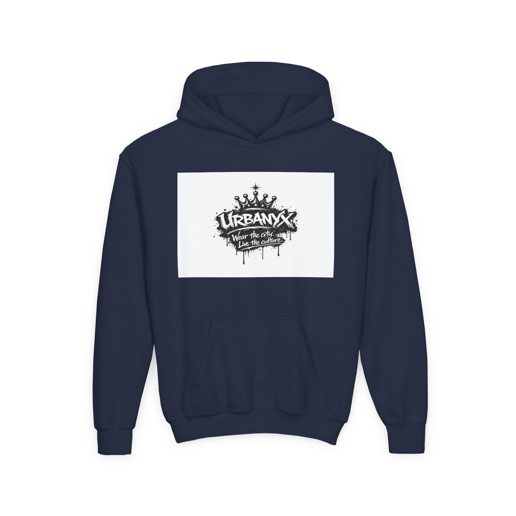 UrbanyX Youth Hoodie — UrbanX Graffiti Crown "Wear the City, Live the Culture" Streetwear