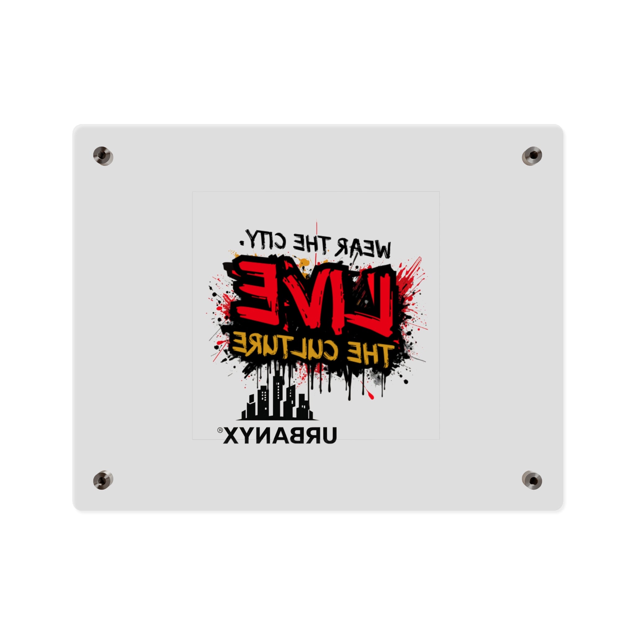Urbanyx Live The Culture Acrylic Wall Art Panel – Urban Graffiti City Decor