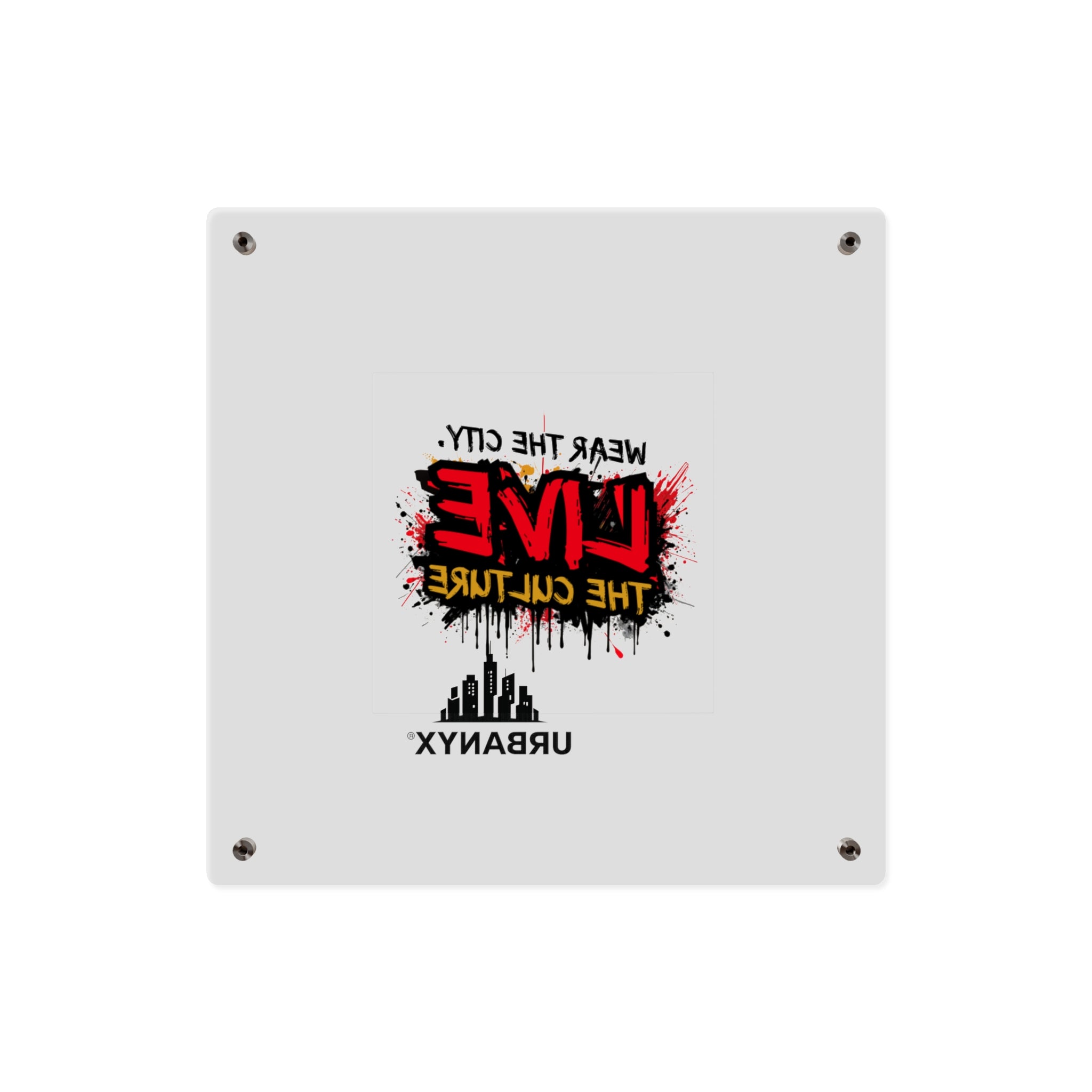 Urbanyx Live The Culture Acrylic Wall Art Panel – Urban Graffiti City Decor